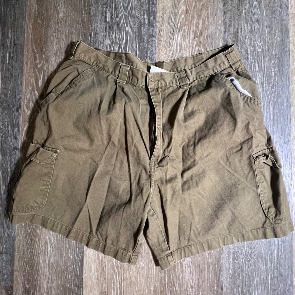 Northwest Territory Cargo Shorts Mens 40 Brown Pleated Cotton Utility 4287